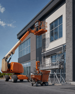 Illustrative boom lifts equipment